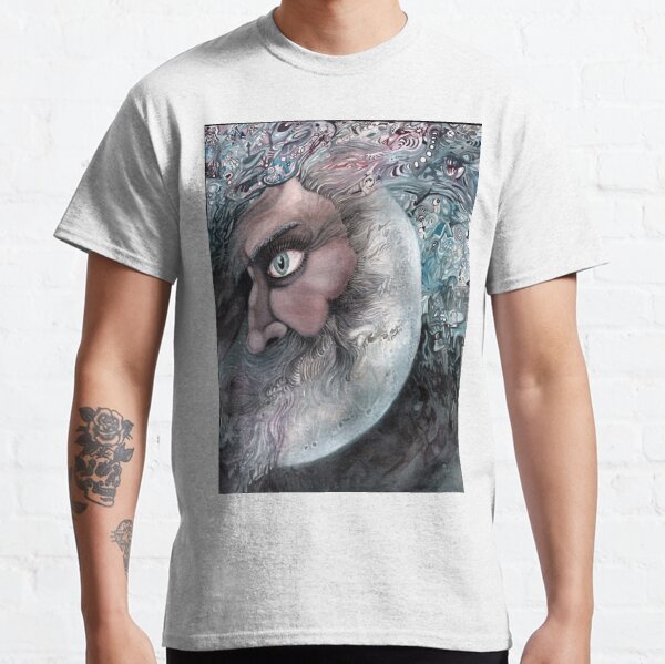Moon in Man by Davol White Classic T-Shirt