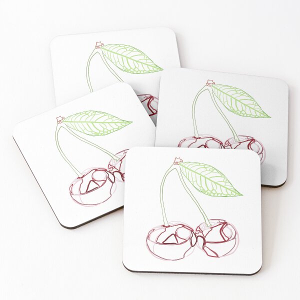 Item preview, drawing of a cherry in a minimalistic, abstract style designed and sold by Fridolini.
