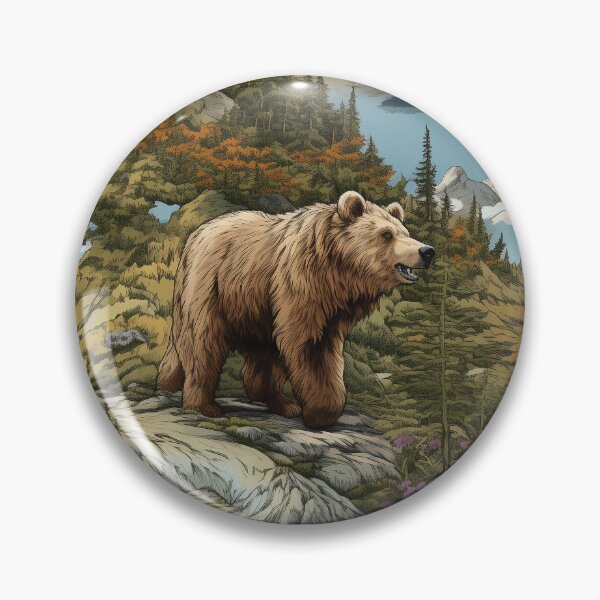 Item preview, Bear with Mountain View, Bear, Animal, Bear with Landscape designed and sold by puppynpaw.