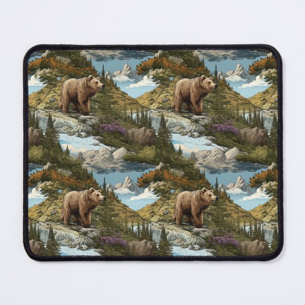 Item preview, Bear with Mountain View, Bear, Animal, Bear with Landscape designed and sold by puppynpaw.