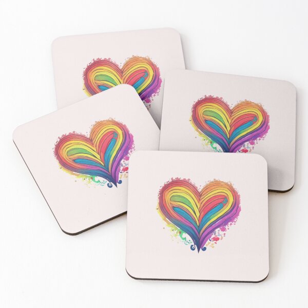 Item preview, Heart in rainbow colors designed and sold by Ecmoprints.