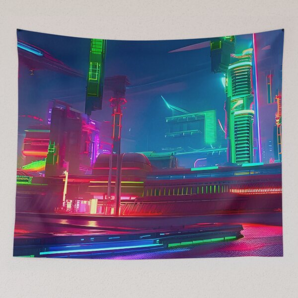 Item preview, Cyber City Street Corner designed and sold by Ink Art Design.
