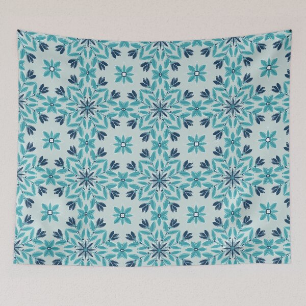 Item preview, Blue Abstract Botanical Mandala  designed and sold by DawnLawty67.