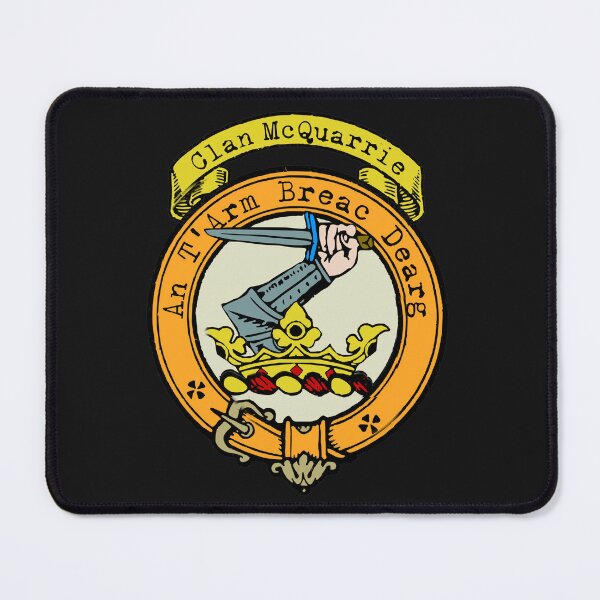 Item preview, McQuarrie Scottish Clan Surname crest designed and sold by BagTown Clans.