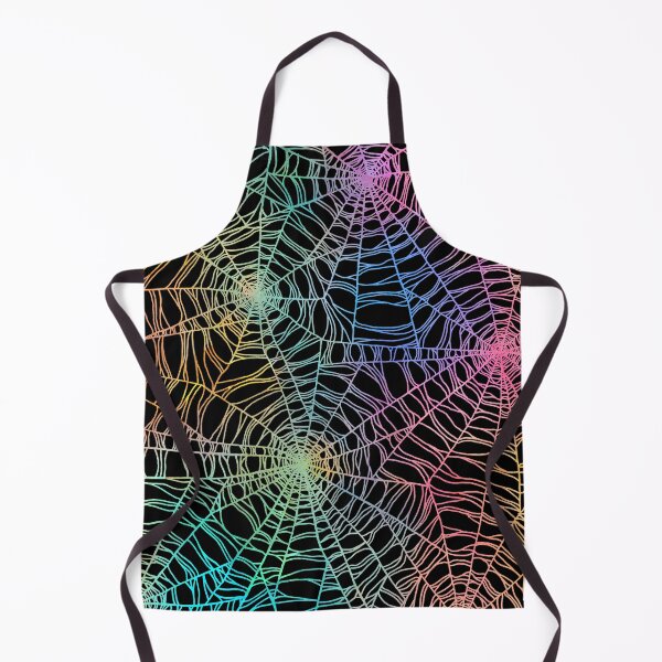 Item preview, Spooky hand drawn rainbow spider web cobweb pattern designed and sold by RedFinchDesigns.