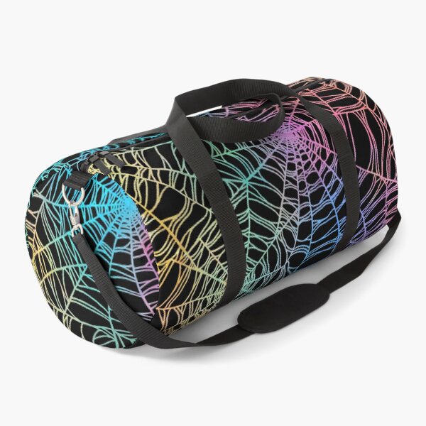 Item preview, Spooky hand drawn rainbow spider web cobweb pattern designed and sold by RedFinchDesigns.