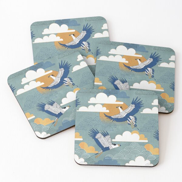 Item preview, Bold Oriental Style Secretary Birds designed and sold by TigaTiga.