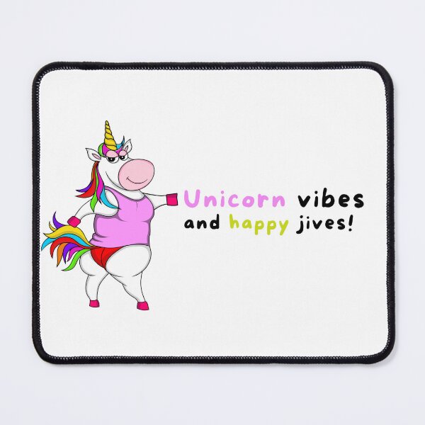 Item preview, Unicorn vibes and happy jives! Funny Unicorn dancing. designed and sold by KortsaCrea.