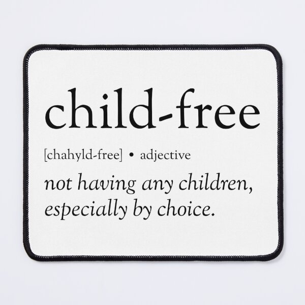 Item preview, The child-free dictionary definition in black designed and sold by TheChildfree.