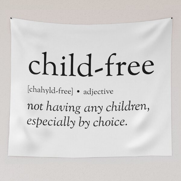 Item preview, The child-free dictionary definition in black designed and sold by TheChildfree.