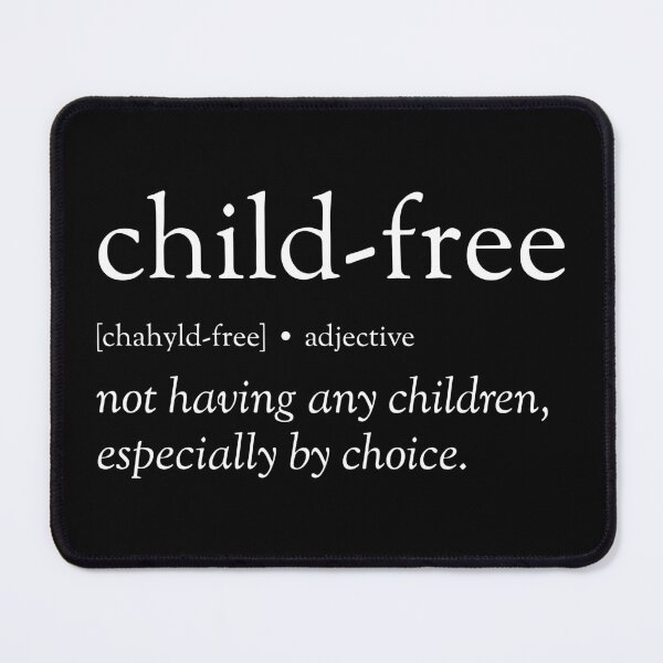 Item preview, The child-free dictionary definition in white designed and sold by TheChildfree.