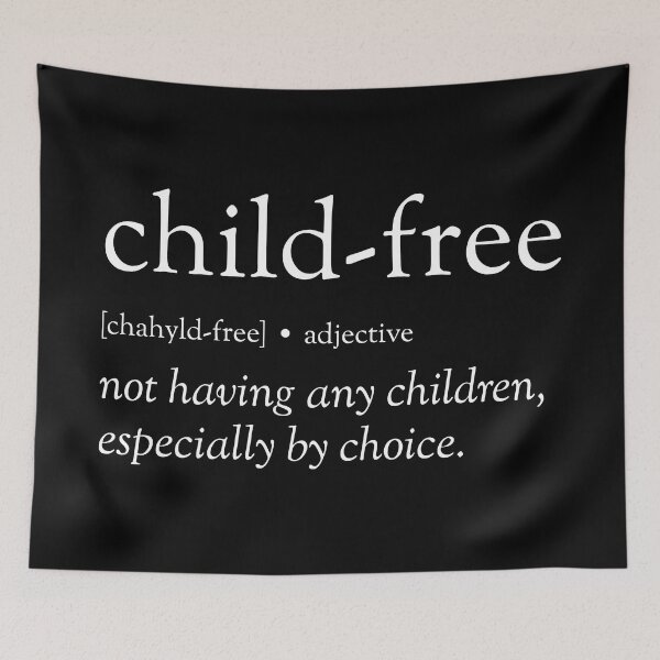 Item preview, The child-free dictionary definition in white designed and sold by TheChildfree.