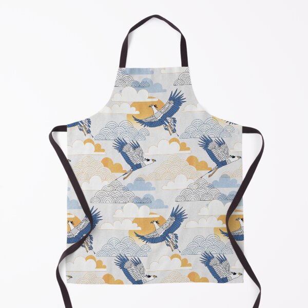 Item preview, Bold Oriental Style Secretary Birds - Soft Skies designed and sold by TigaTiga.