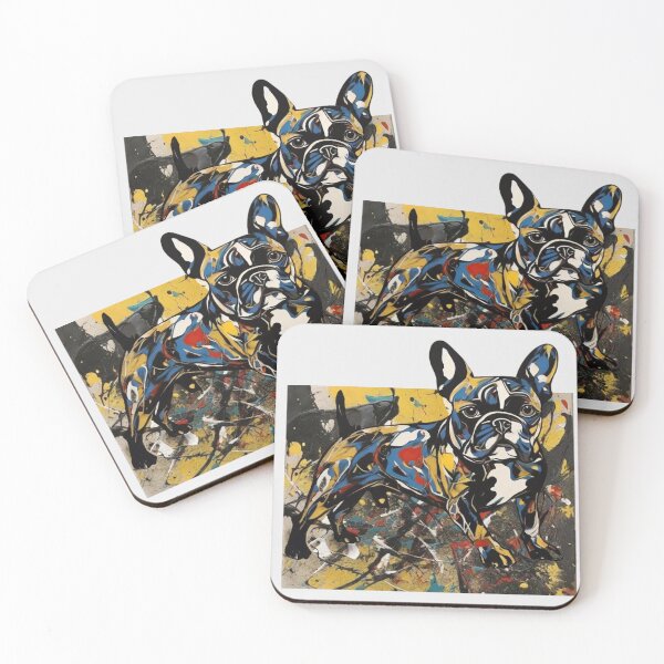 Item preview, "French Bulldog: Abstract Expressionism in Jackson Pollock Style" designed and sold by RvinJo8.