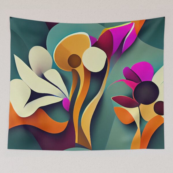 Item preview, Abstract Floral Garden: Harmony in Bloom designed and sold by TheFrenchVegan.