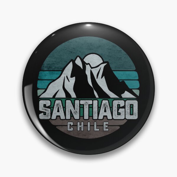 Item preview, Chile Mountains of Santiago Retro Blue Sunset Souvenir designed and sold by alenaz.