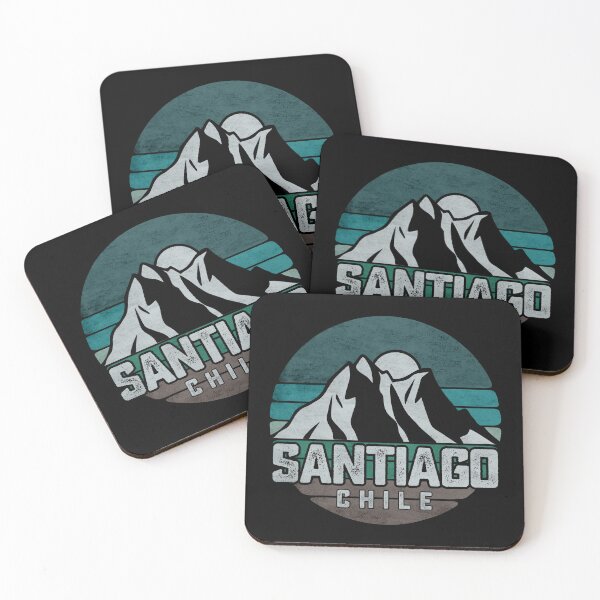 Item preview, Chile Mountains of Santiago Retro Blue Sunset Souvenir designed and sold by alenaz.