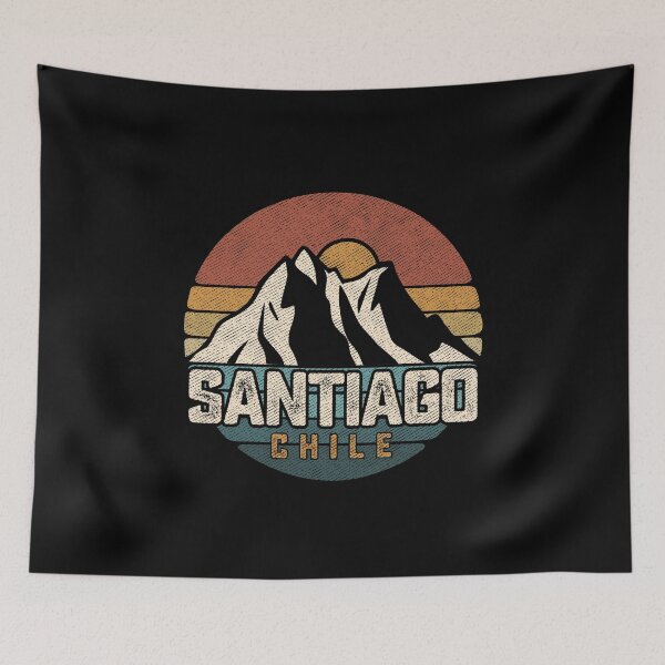 Item preview, Santiago De Chile Mountains 80s Retro Souvenir Vintage Art designed and sold by alenaz.