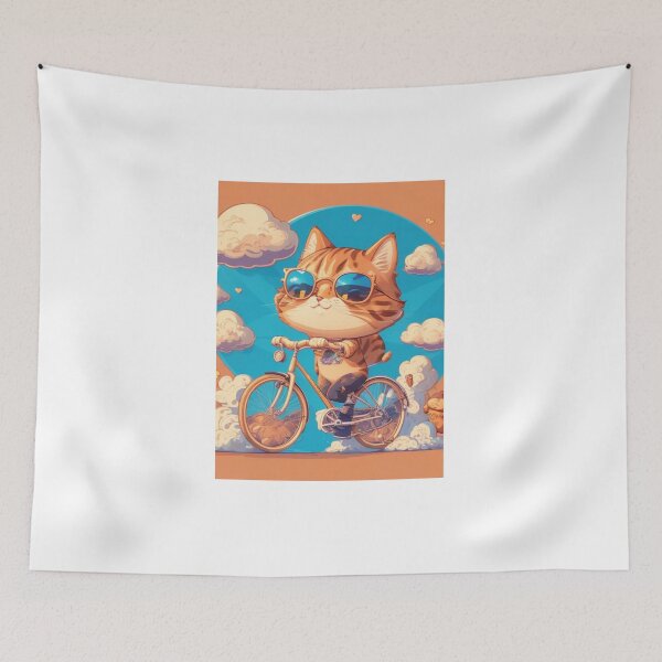 Item preview, A Cat's Crusade for Cycling designed and sold by PaperPalette.