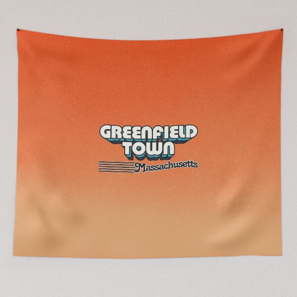 Item preview, Greenfield Town, Massachusetts | Retro Stripes designed and sold by retroready.