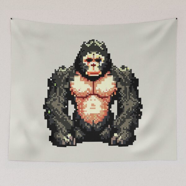 Item preview, Pixel Power - Pixel Art Gorilla designed and sold by pocketart2023.