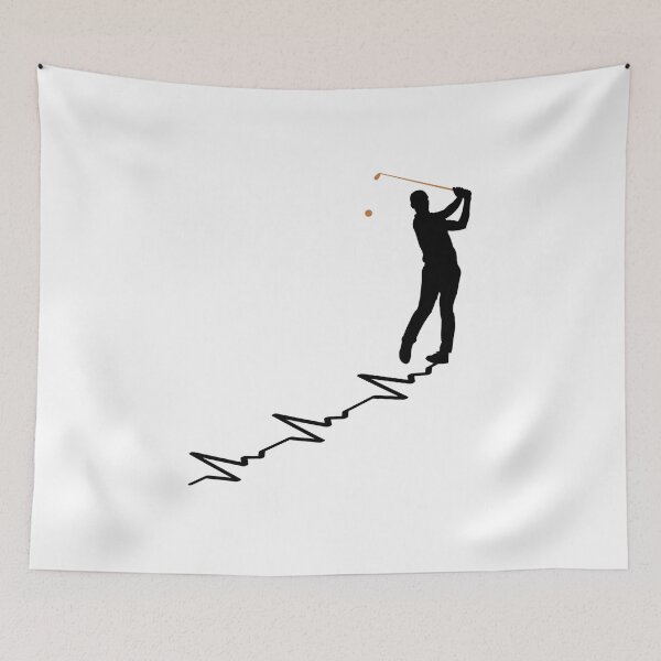 Item preview, Golf Heartbeat Silhouette designed and sold by Mesyo.