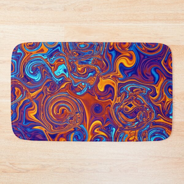 Item preview, Abstract Orange & Blue Glowing Fractal Chaos designed and sold by SXW Designs.