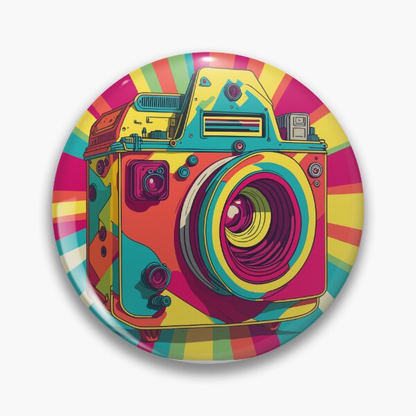 Item preview, Pop art illustration of a camera designed and sold by VirtualPalette.