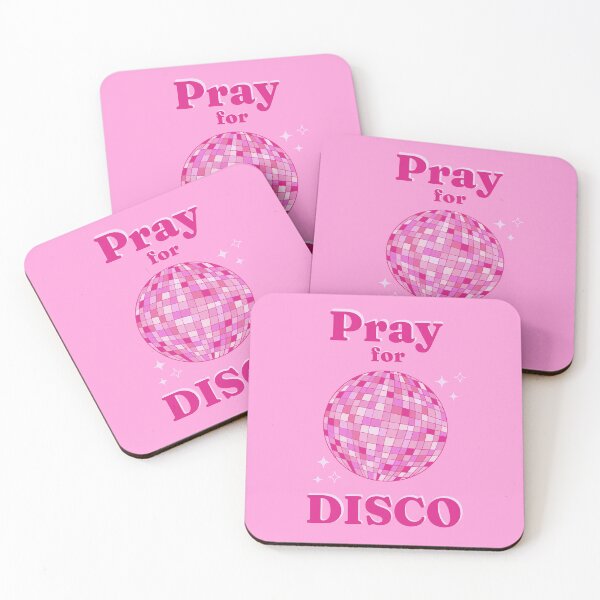 Item preview, Pray for Disco. Pink Disco Ball illustration designed and sold by WeirdyTales.