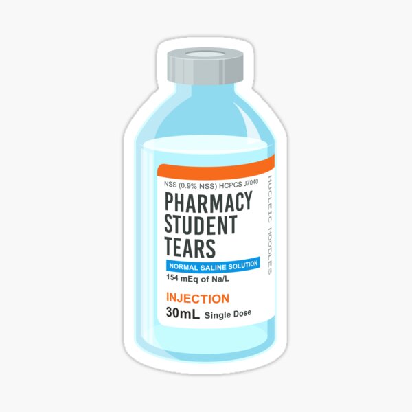 Pharmacy Student Tears  Sticker