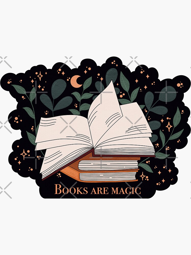 Books are magic Sticker for Sale by Aakanksha97