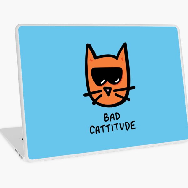 Bad Cattitude Laptop Skin