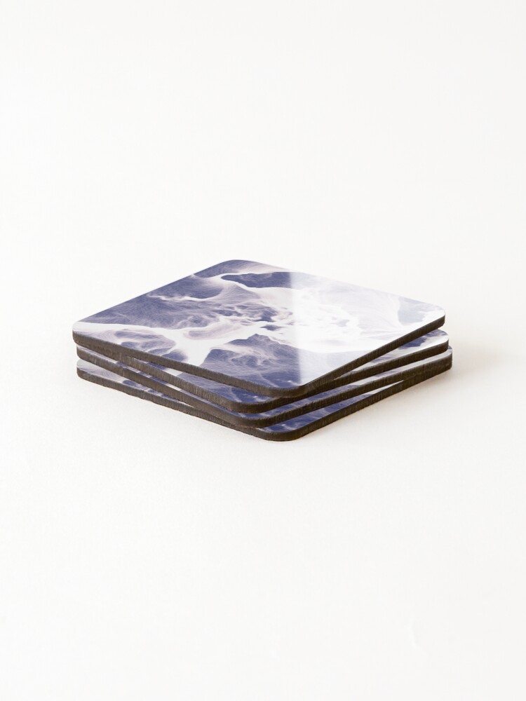 Thumbnail 4 of 5, Coasters (Set of 4), Requiem Ripple designed and sold by TiwGenerative.