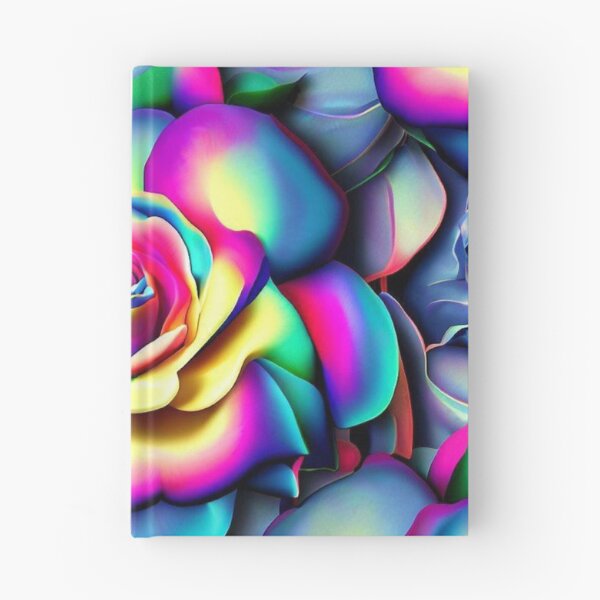 Item preview, Vibrant 3D Roses - Rainbow Color Seamless Pattern designed and sold by ImgntnMonster.