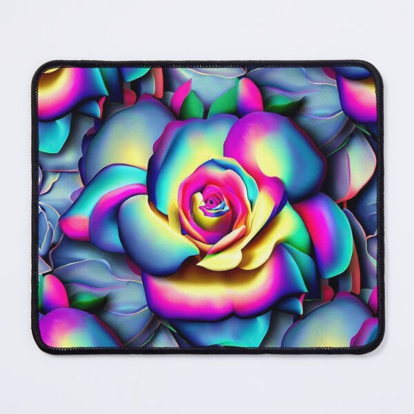 Item preview, Vibrant 3D Roses - Rainbow Color Seamless Pattern designed and sold by ImgntnMonster.