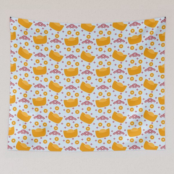 Item preview, Chinese New Year Gold Ingots Pattern designed and sold by draftsxdoodles.