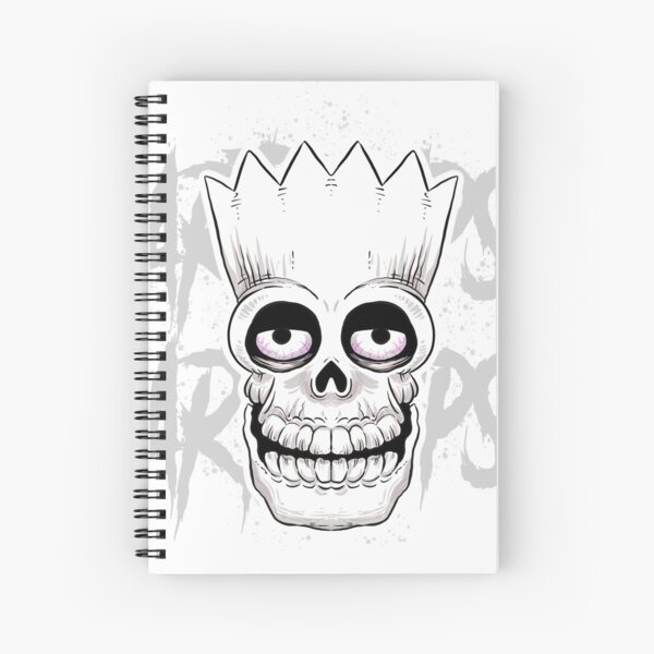 Sad Bart Simpson Spiral Notebooks for Sale