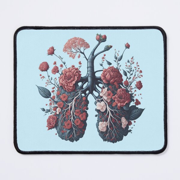 Item preview, cool vintage flower lungs floral retro nature flowered anatomical cute funny designed and sold by Print&Perfection  ⭐⭐⭐⭐⭐.