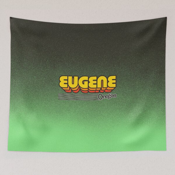 Aperçu de l'œuvre Eugene, Oregon | Rayures rétro créée et vendue par retroready.