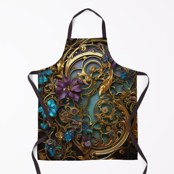 Item preview, Steampunk twisted Flowers on Broken Stained Glass designed and sold by BrandonArtWorld.