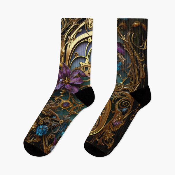 Item preview, Steampunk twisted Flowers on Broken Stained Glass designed and sold by BrandonArtWorld.