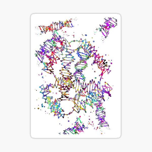 Item preview, The structure of DNA, DNA molecule, watercolor DNA, dna, molecule, dna print, Art Print, dna helix molecule, abstract dna  designed and sold by Rosaliartbook.