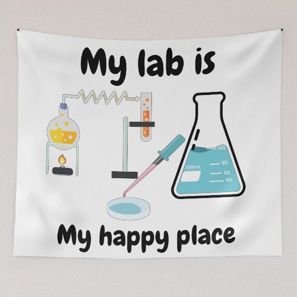 Item preview, My lab is my happy place, biology and science designed and sold by NoetherSym.