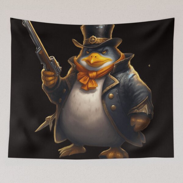 Item preview, Igor, the "Commandant Glacial" Penguin with a gun designed and sold by FuriousPenguins.