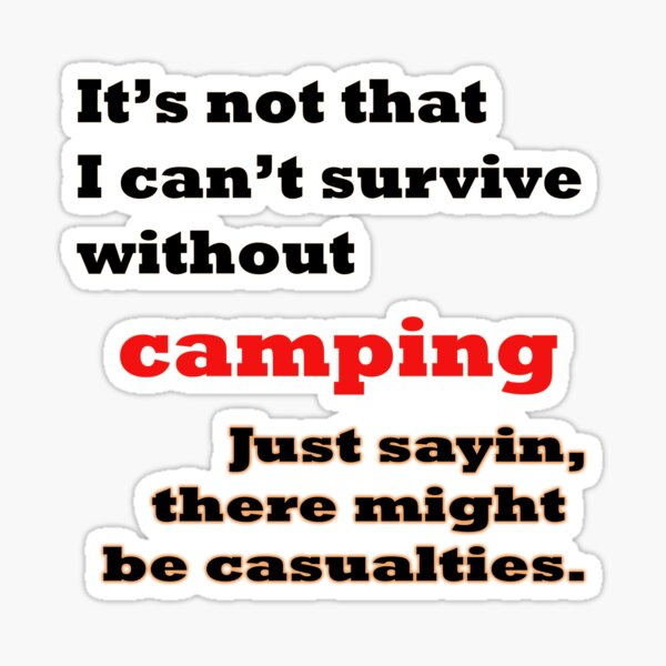 Camping Survival Sticker
