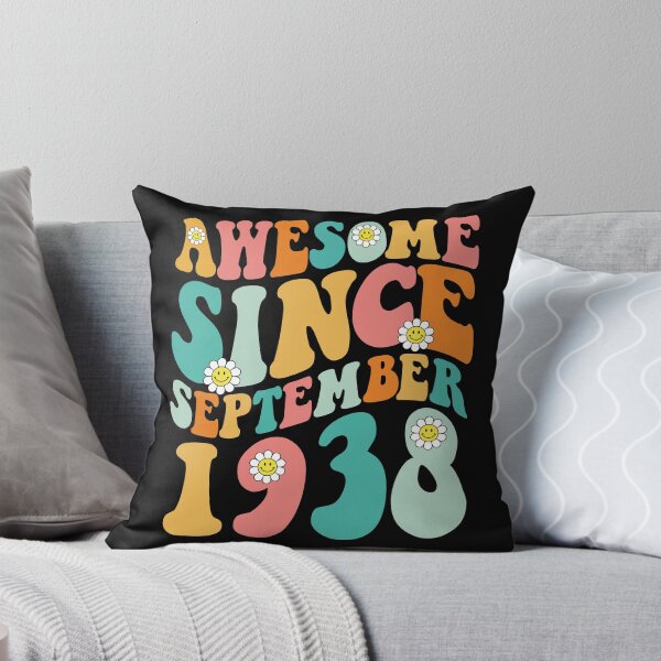 Item preview, Awesome Since September 1938 | Made In 1938 | Retro Groovy Birthday designed and sold by Christina-grich.