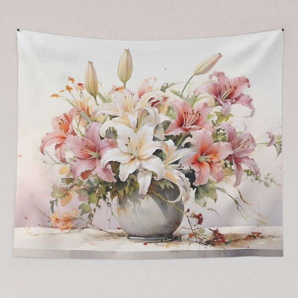 Item preview, Still life with flowers in a vase in the style of a watercolor designed and sold by Pflugart.
