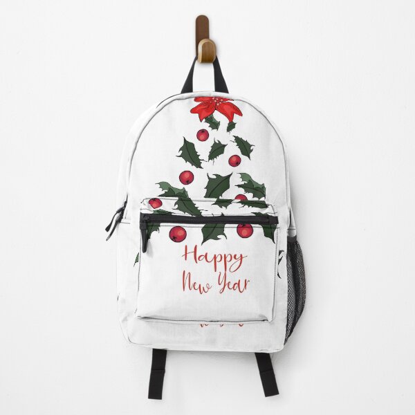 Item preview, Happy New Year. Holly berries and leaves in the shape of a Christmas tree. Pine for printing on t-shirts, prints, textiles, labels, logos designed and sold by Anastasiia Yurevych.