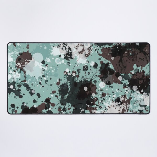 Item preview, Blue abstract paint splatter art, Digital drip painting designed and sold by JinJinYoon.