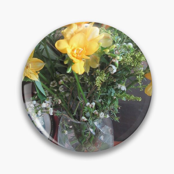Item preview, Freesias And Alstroemeria In Glass Vase designed and sold by lezvee.